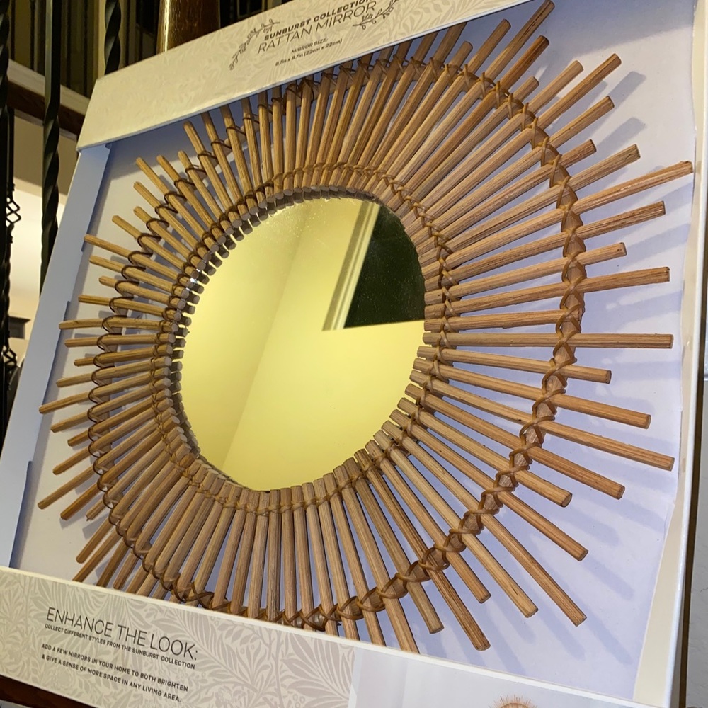 Home decor circle wooden mirror boho chic macrame - Picture 4 of 8